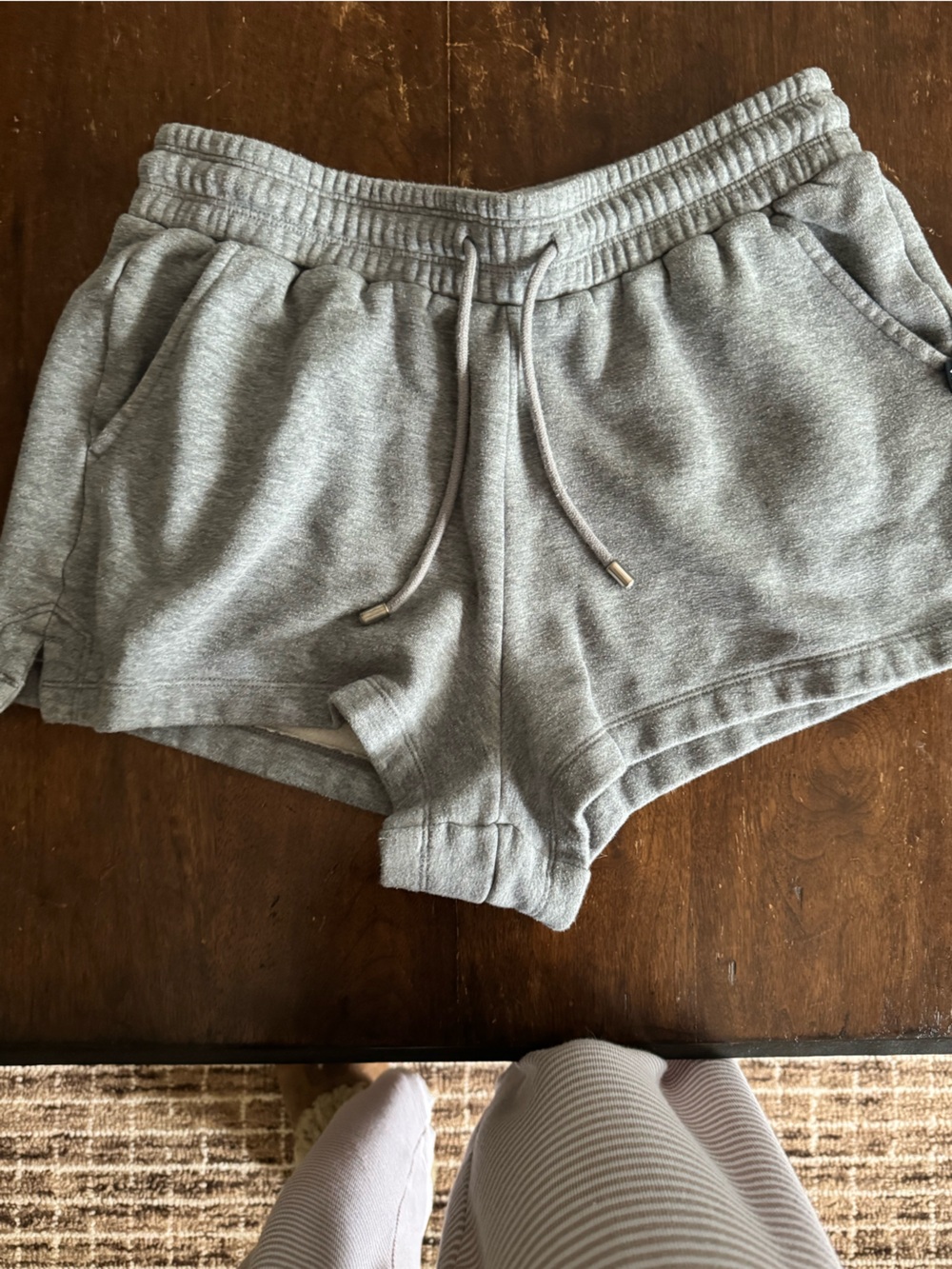 Free Assembly Gray Sherpa-Lined Sweatshorts Size M
